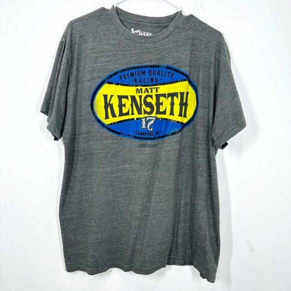 Chase Authentics Men's Size Large Matt Kenseth Grey Graphic Tee Shirt Nascar - Picture 1 of 5